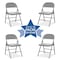 Officesource Steel Folding Chairs Steel Folding Chairs, 4PK OSGS4902GR - alternate 2